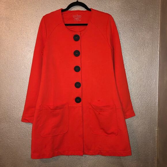 Neon Buddha Sporty Athletic Comfort Minimalist Simple Long Sleeve Button Jacket - Picture 1 of 6